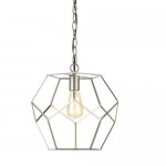 Bellini one light 60W pendant, Brushed nickel