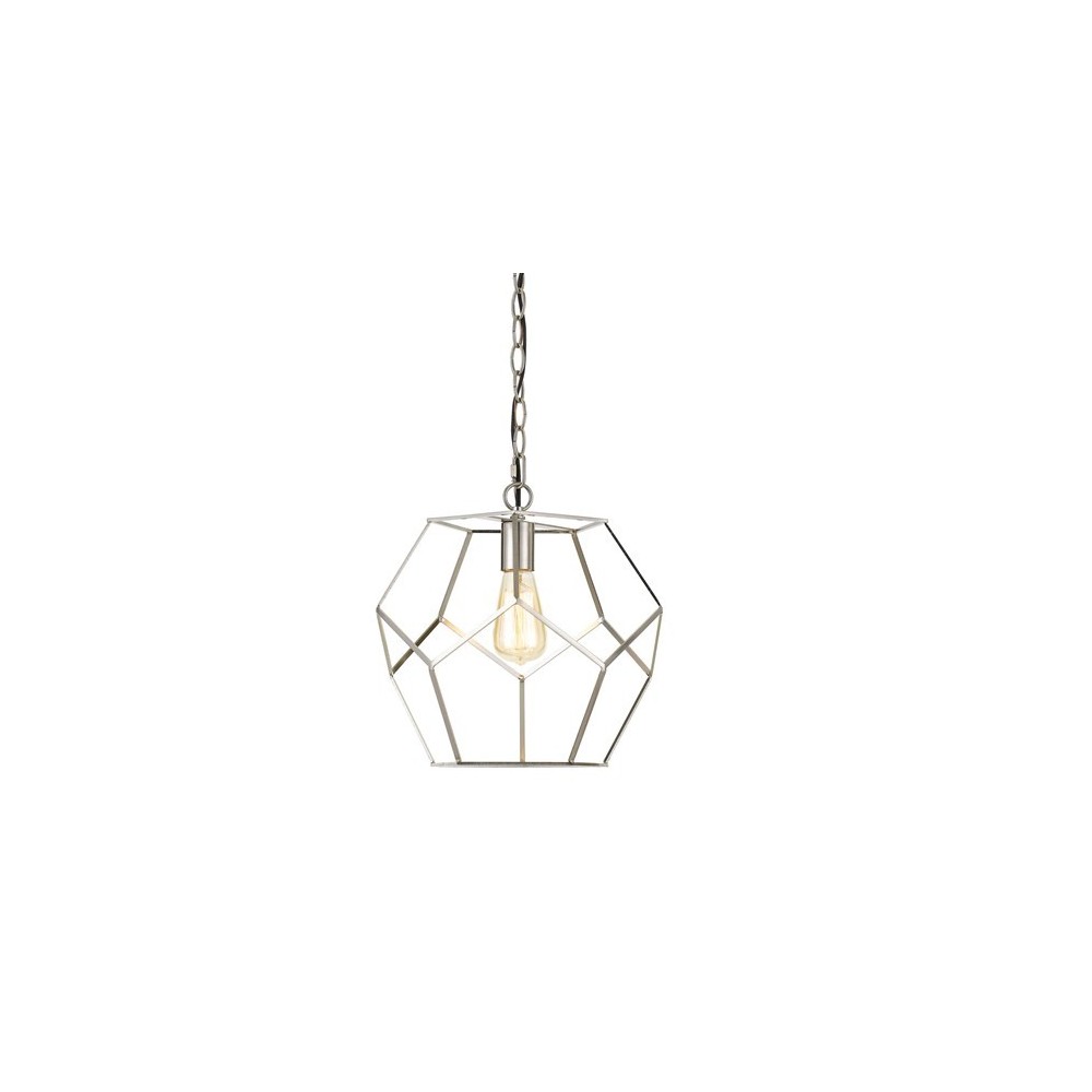 Bellini one light 60W pendant, Brushed nickel