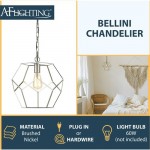 Bellini one light 60W pendant, Brushed nickel