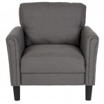 Bari Upholstered Chair in Dark Gray Fabric