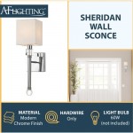 Sheridan 1-Light Wall Sconce, Chrome/Crystal