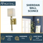 Sheridan 1-Light Wall Sconce, Satin Brass/Crystal