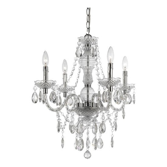 Naples Four-Light Mini Chandelier - Clear