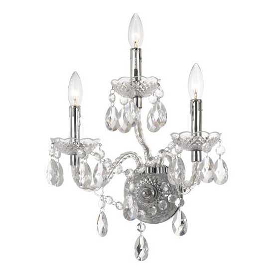 3-light wall scone, Naples Collection, Clear