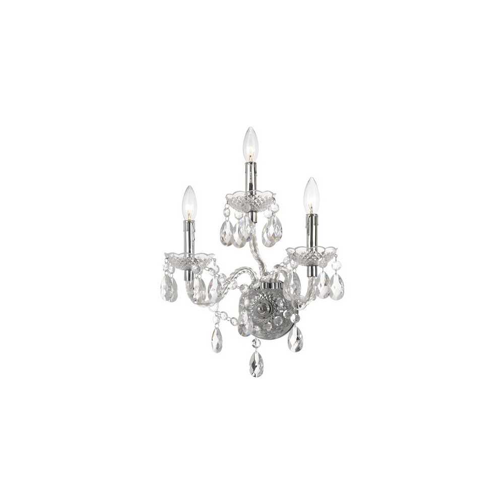 3-light wall scone, Naples Collection, Clear