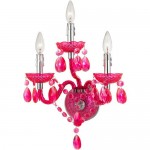 3-light wall scone, Naples Collection, Pink