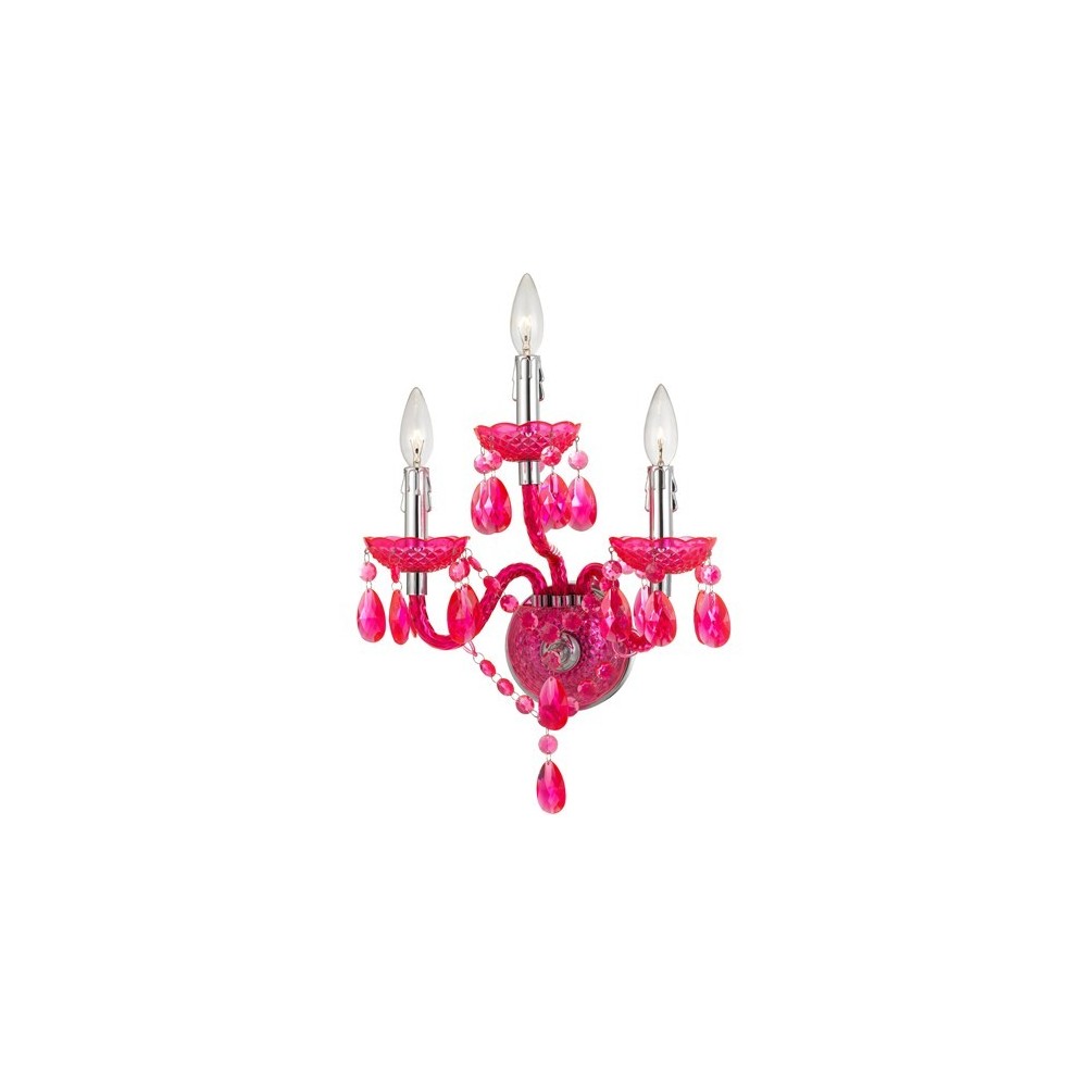 3-light wall scone, Naples Collection, Pink