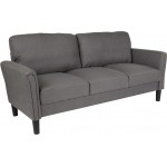 Bari Upholstered Sofa in Dark Gray Fabric