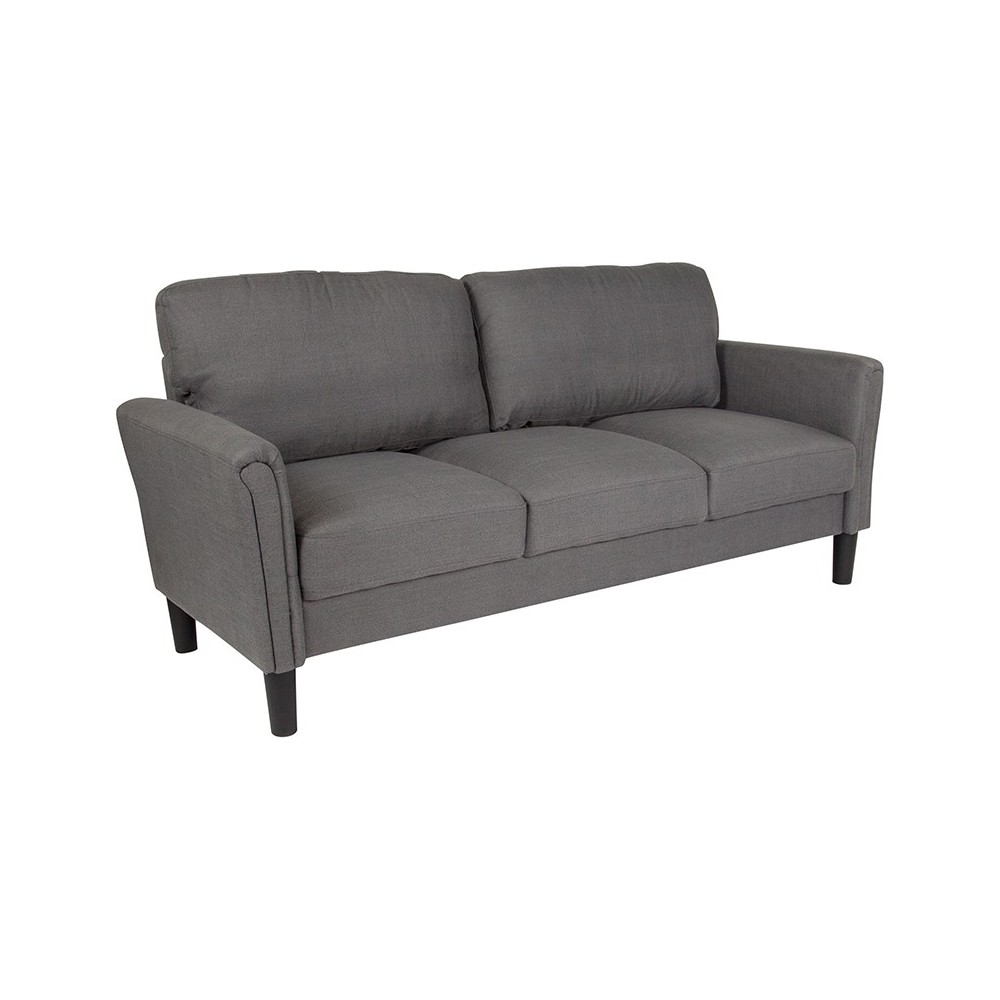 Bari Upholstered Sofa in Dark Gray Fabric