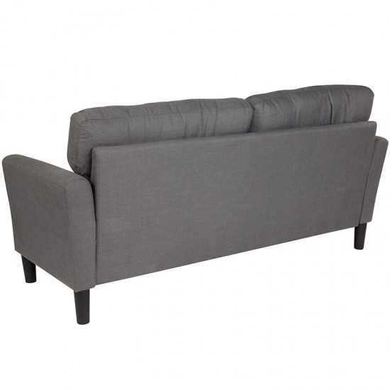 Bari Upholstered Sofa in Dark Gray Fabric