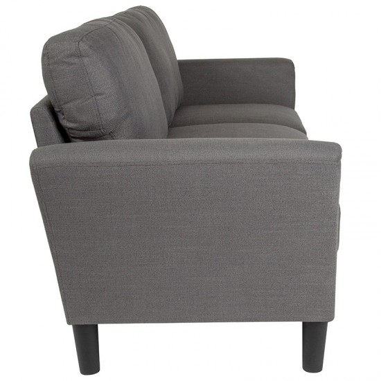 Bari Upholstered Sofa in Dark Gray Fabric