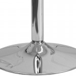 23.75'' Square Glass Table with 30''H Chrome Base