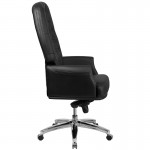 High Back Traditional Tufted Black LeatherSoft Multifunction Executive Swivel Ergonomic Office Chair with Arms