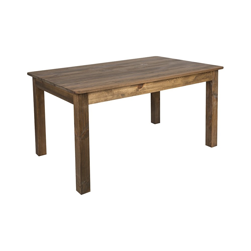 60" x 38" Rectangular Antique Rustic Solid Pine Farm Dining Table 60" x 38" Rectangular Antique Rustic Solid Pine Farm Dining Table