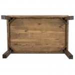 60" x 38" Rectangular Antique Rustic Solid Pine Farm Dining Table