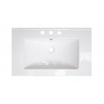 32-in. W 3H8-in. Ceramic Top Set In White Color - Overflow Drain Incl.