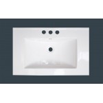 24.25-in. W 3H4-in. Ceramic Top Set In White Color - Overflow Drain Incl.