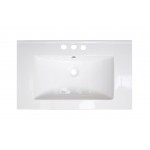 32-in. W 3H4-in. Ceramic Top Set In White Color - Overflow Drain Incl.