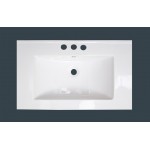 32-in. W 3H4-in. Ceramic Top Set In White Color - Overflow Drain Incl.