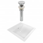 21.5-in. W 3H8-in. Ceramic Top Set In White Color - Overflow Drain Incl.