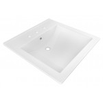 21.5-in. W 3H8-in. Ceramic Top Set In White Color - Overflow Drain Incl.