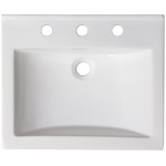 21.5-in. W 3H8-in. Ceramic Top Set In White Color - Overflow Drain Incl.