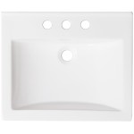 21.5-in. W 3H4-in. Ceramic Top Set In White Color - Overflow Drain Incl.
