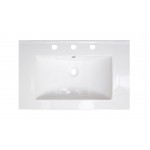 24-in. W 3H8-in. Ceramic Top Set In White Color - Overflow Drain Incl.