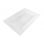 24-in. W 3H8-in. Ceramic Top Set In White Color - Overflow Drain Incl.