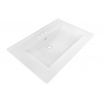 24-in. W 3H4-in. Ceramic Top Set In White Color - Overflow Drain Incl.