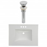 30.75-in. W 3H4-in. Ceramic Top Set In White Color - Overflow Drain Incl.