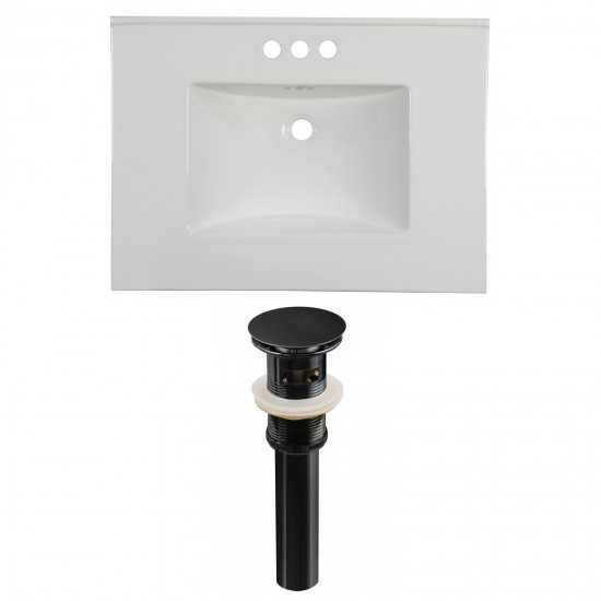 30.75-in. W 3H4-in. Ceramic Top Set In White Color - Overflow Drain Incl.