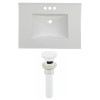 30.75-in. W 3H4-in. Ceramic Top Set In White Color - Overflow Drain Incl.