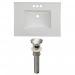 30.75-in. W 3H4-in. Ceramic Top Set In White Color - Overflow Drain Incl.