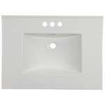 30.75-in. W 3H4-in. Ceramic Top Set In White Color - Overflow Drain Incl.