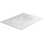 30.75-in. W 3H8-in. Ceramic Top Set In White Color - Overflow Drain Incl.