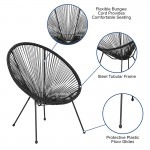 Valencia Oval Comfort Series Take Ten Black Rattan Lounge Chair