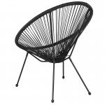 Valencia Oval Comfort Series Take Ten Black Rattan Lounge Chair