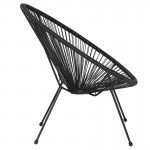 Valencia Oval Comfort Series Take Ten Black Rattan Lounge Chair