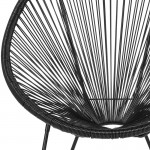 Valencia Oval Comfort Series Take Ten Black Rattan Lounge Chair