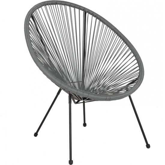 Valencia Oval Comfort Series Take Ten Grey Rattan Lounge Chair