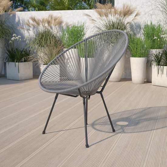 Valencia Oval Comfort Series Take Ten Grey Rattan Lounge Chair