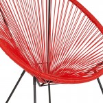 Valencia Oval Comfort Series Take Ten Red Rattan Lounge Chair