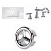32-in. W 3H8-in. Ceramic Top Set In White Color