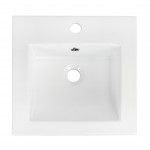21-in. W 1 Hole Ceramic Top Set In White Color