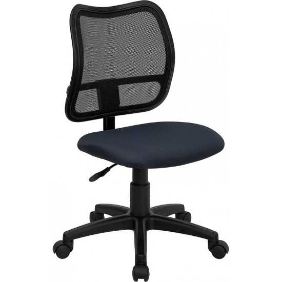 Mid-Back Navy Blue Mesh Swivel Task Office Chair