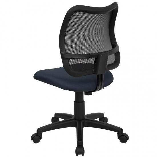 Mid-Back Navy Blue Mesh Swivel Task Office Chair