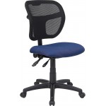 Mid-Back Navy Blue Mesh Swivel Task Office Chair with Back Height Adjustment