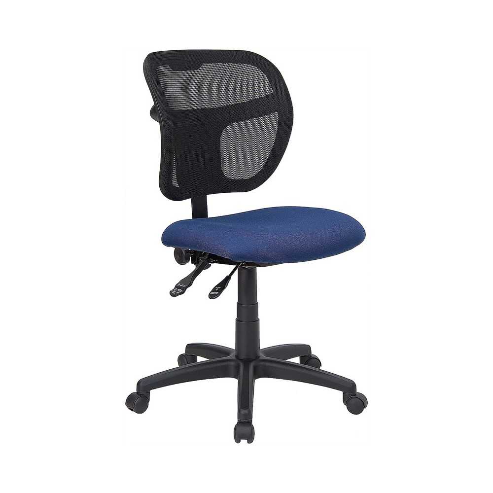 Mid-Back Navy Blue Mesh Swivel Task Office Chair with Back Height Adjustment