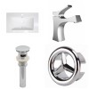 23.75-in. W 1 Hole Ceramic Top Set In White Color - Overflow Drain Incl.